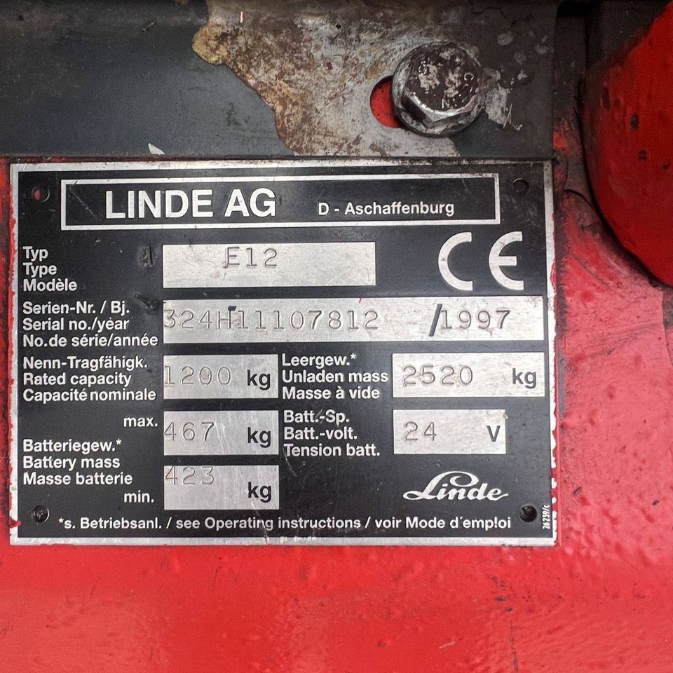 Carretilla elevadora eléctrica Linde E14 (324): foto 19