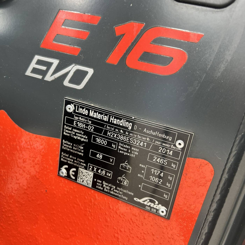 Carretilla elevadora eléctrica Linde E16H (386-02) EVO: foto 18