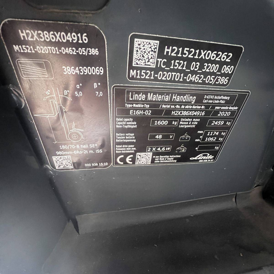 Carretilla elevadora eléctrica Linde E16H (386-02) EVO: foto 11