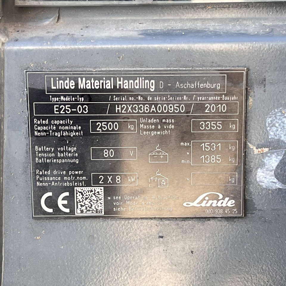 Carretilla elevadora eléctrica Linde E25S (336-03): foto 18