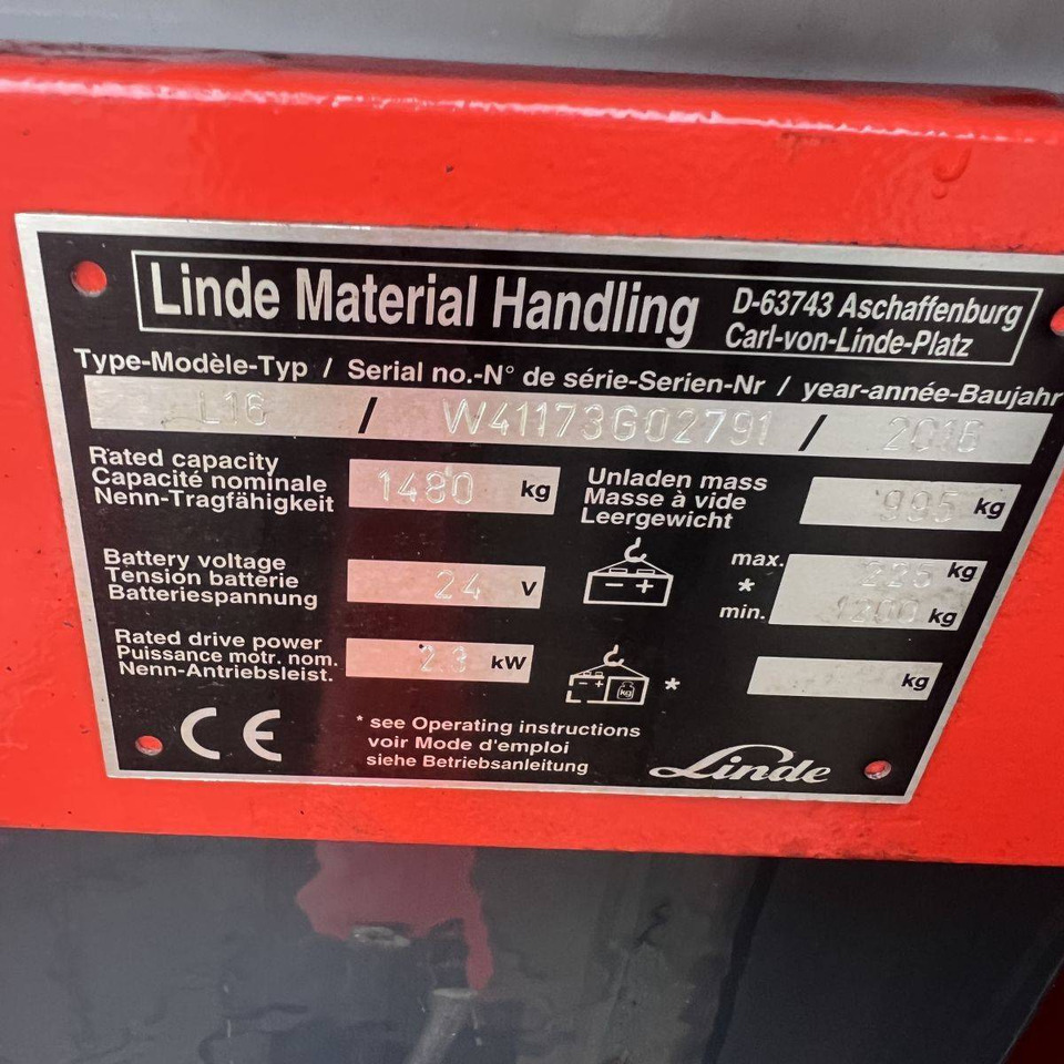 Apilador Linde L16 (1173): foto 8