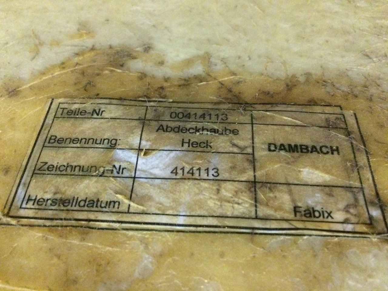 Plastic covers for Dambach, Atlet OMNI 140DCR - Carrocería y exterior para Equipo de manutención: foto 5 Plastic covers for Dambach, Atlet OMNI 140DCR - Carrocería y exterior para Equipo de manutención: foto 5