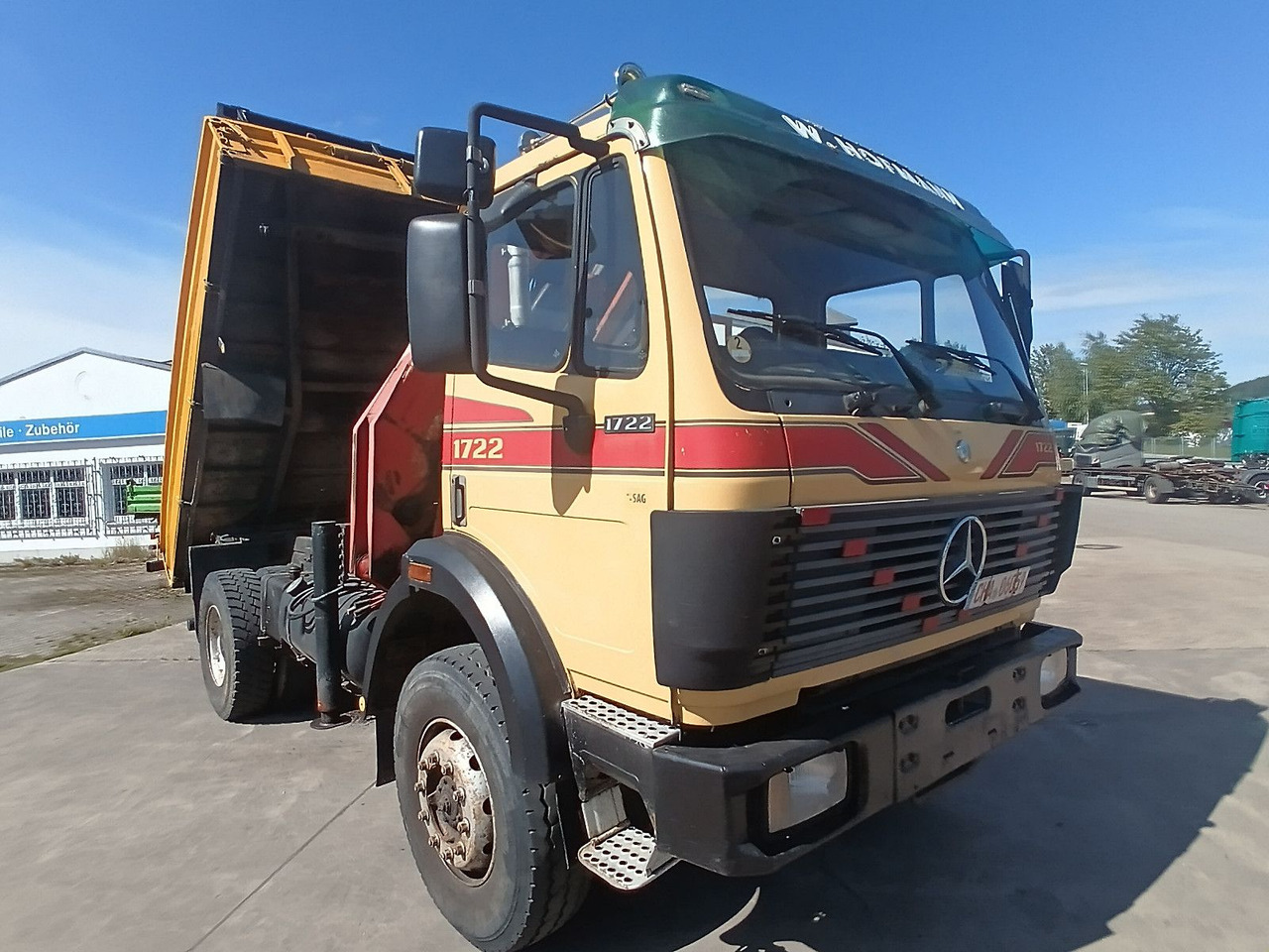 Mercedes-Benz SK 1722 AK 4x4 Blatt Schalter PalfingerPK10500A4 - Volquete camión, Camión grúa: foto 3 Mercedes-Benz SK 1722 AK 4x4 Blatt Schalter PalfingerPK10500A4 - Volquete camión, Camión grúa: foto 3