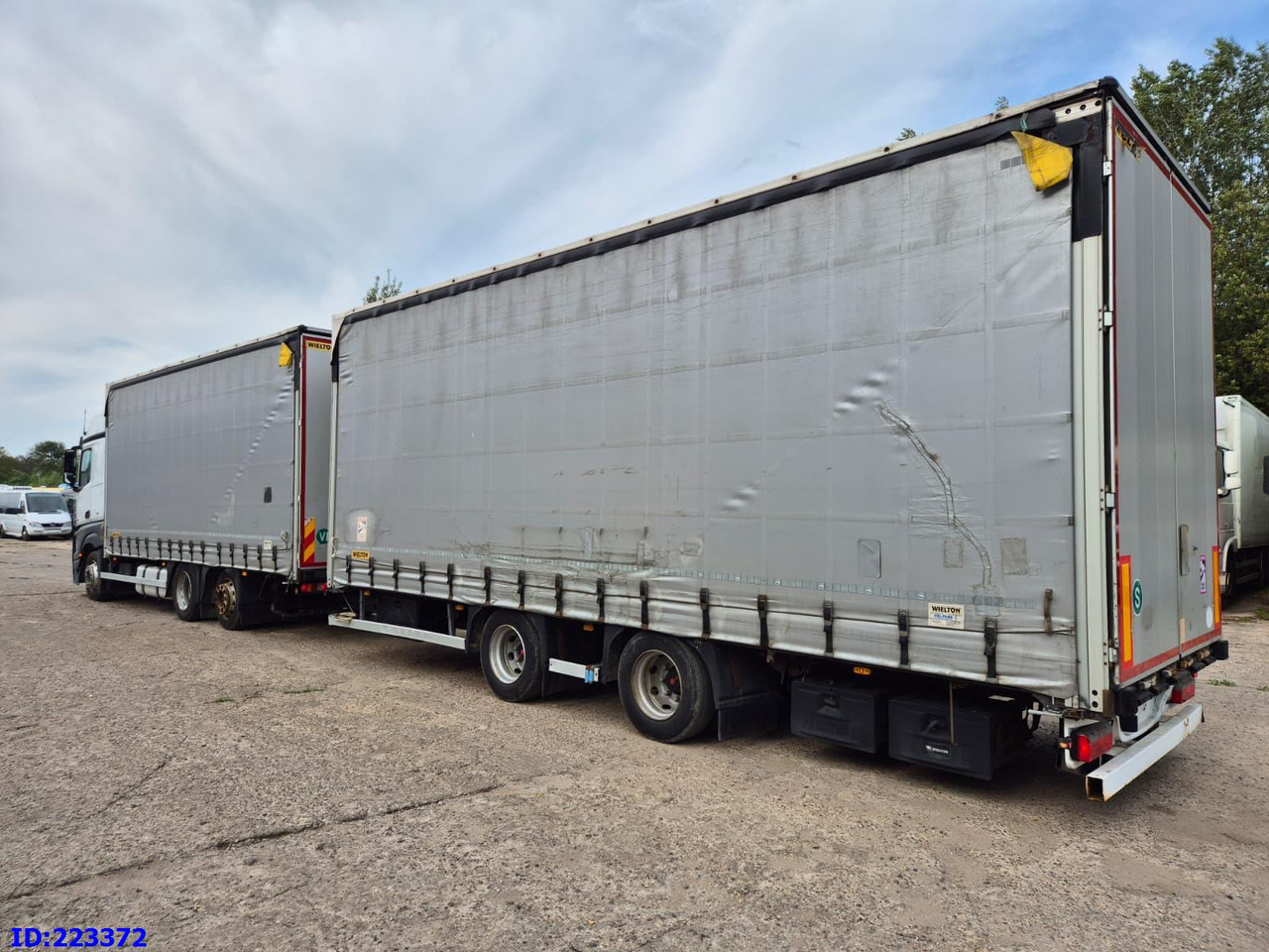 Camión lona MERCEDES-BENZ Actros 2542 6x2 Euro6 + Wielton trailer: foto 16