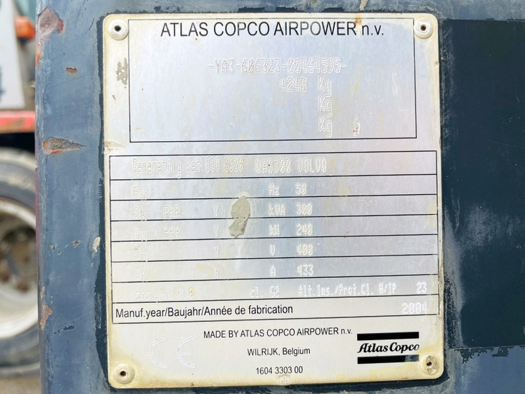 Atlas Copco QAS300 VD (3980) - Generador industriale: foto 3 Atlas Copco QAS300 VD (3980) - Generador industriale: foto 3