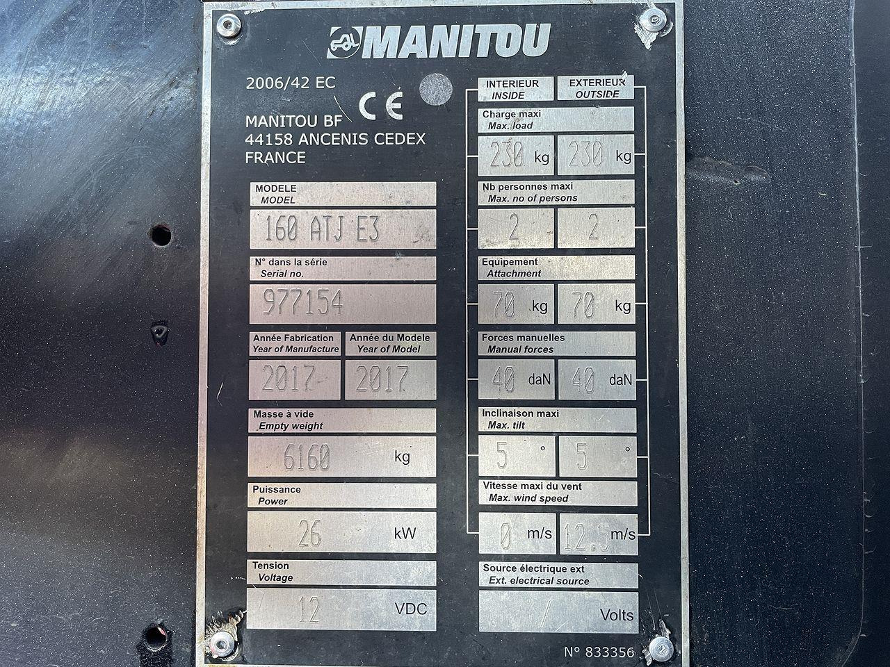 Plataforma articulada Manitou 160ATJ RC: foto 10 Plataforma articulada Manitou 160ATJ RC: foto 10