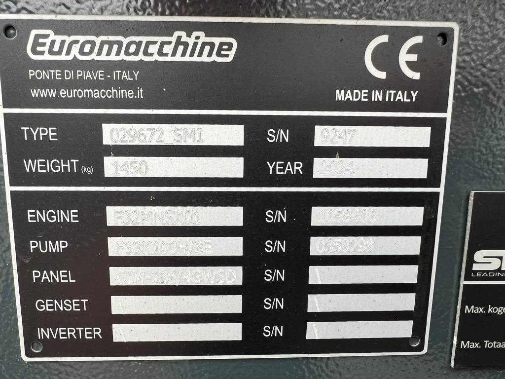 Sistema de riego nuevo Euromacchine EMP 02 motor pompset: foto 9