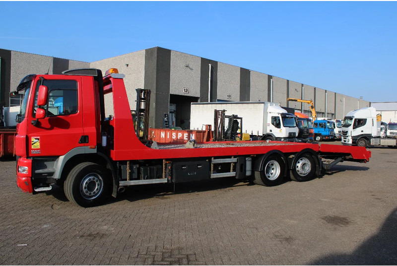DAF CF 85.410 + EURO 5 + EXTENDABLE PLATFORM HYDROLIC + 6X2 + 3X IN STOCK / WINCH - Portavehículos camión: foto 2 DAF CF 85.410 + EURO 5 + EXTENDABLE PLATFORM HYDROLIC + 6X2 + 3X IN STOCK / WINCH - Portavehículos camión: foto 2