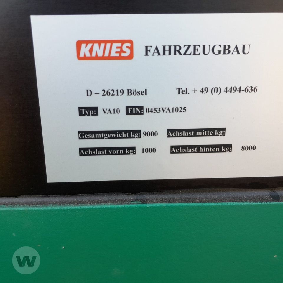 Knies VA 10 - Transporte de ganado remolque: foto 3 Knies VA 10 - Transporte de ganado remolque: foto 3