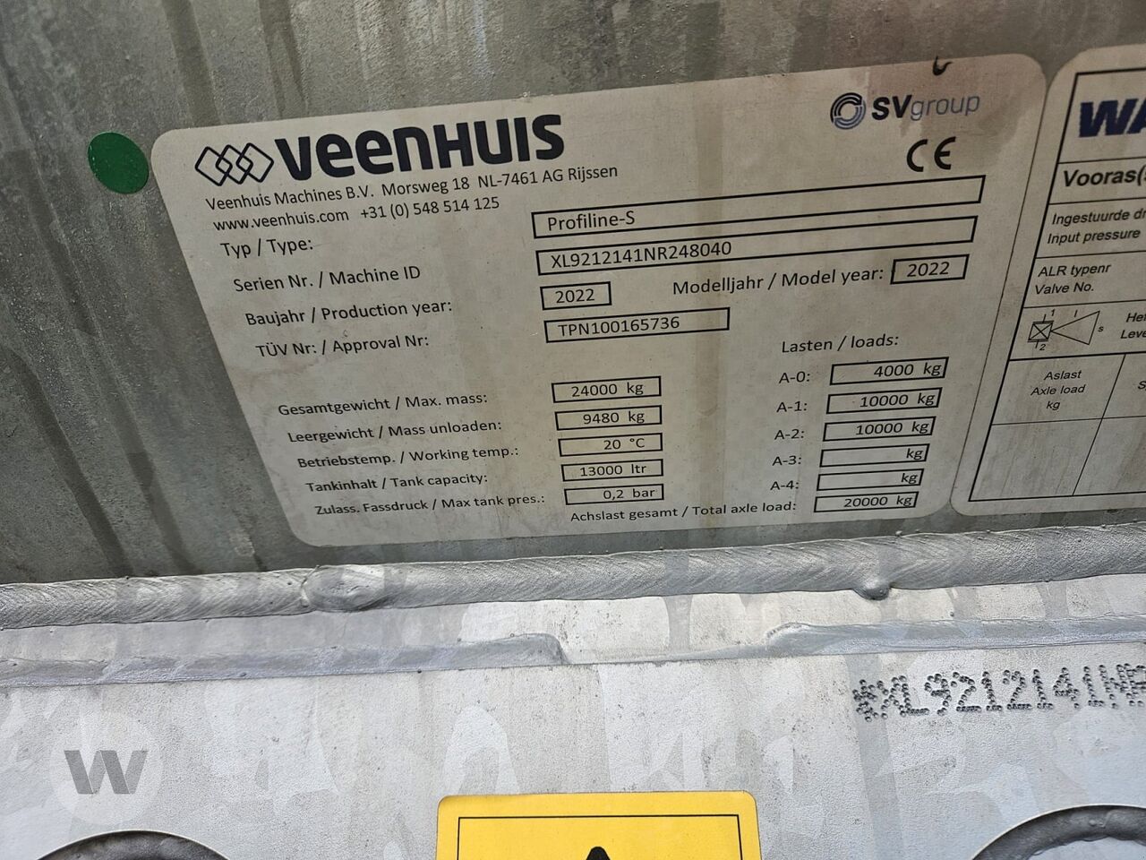 Veenhuis Profiline S 13.000 l - Cuba de purín: foto 4 Veenhuis Profiline S 13.000 l - Cuba de purín: foto 4