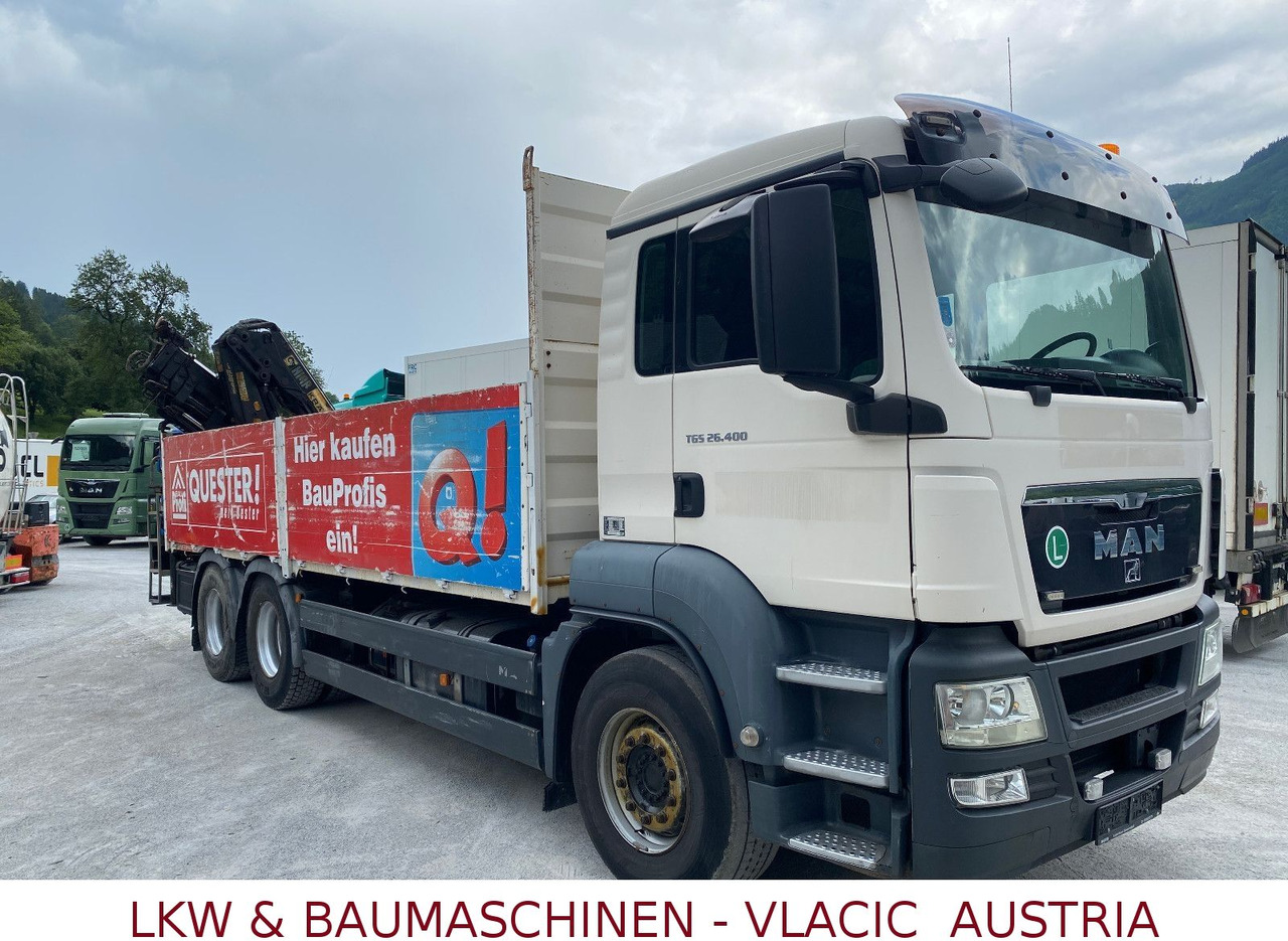 MAN TGS 26.400 6x4 mit Kran HIAB 166 - Camión caja abierta, Camión grúa: foto 2 MAN TGS 26.400 6x4 mit Kran HIAB 166 - Camión caja abierta, Camión grúa: foto 2