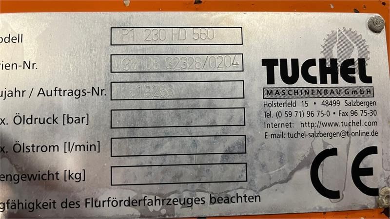 Tuchel 230 Hydraulisk kost med nylon børster og hydraulis - Barredora cucharón: foto 2 Tuchel 230 Hydraulisk kost med nylon børster og hydraulis - Barredora cucharón: foto 2