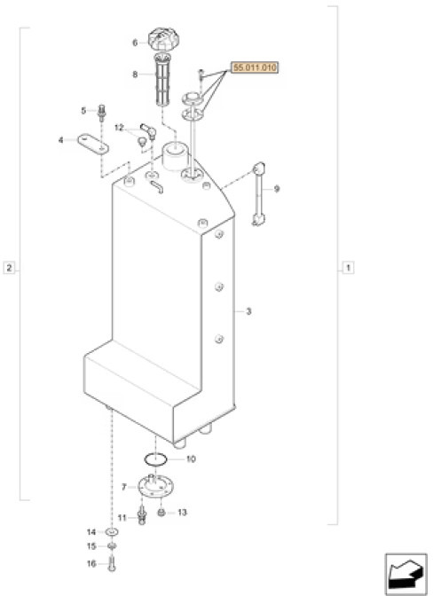 Case 3LML03100 - 3LML03101 - Depósito de combustible para Maquinaria de construcción: foto 1 Case 3LML03100 - 3LML03101 - Depósito de combustible para Maquinaria de construcción: foto 1
