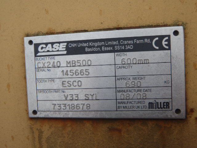 Case 73318678 - 47627466 - Cazo para Maquinaria de construcción: foto 3 Case 73318678 - 47627466 - Cazo para Maquinaria de construcción: foto 3