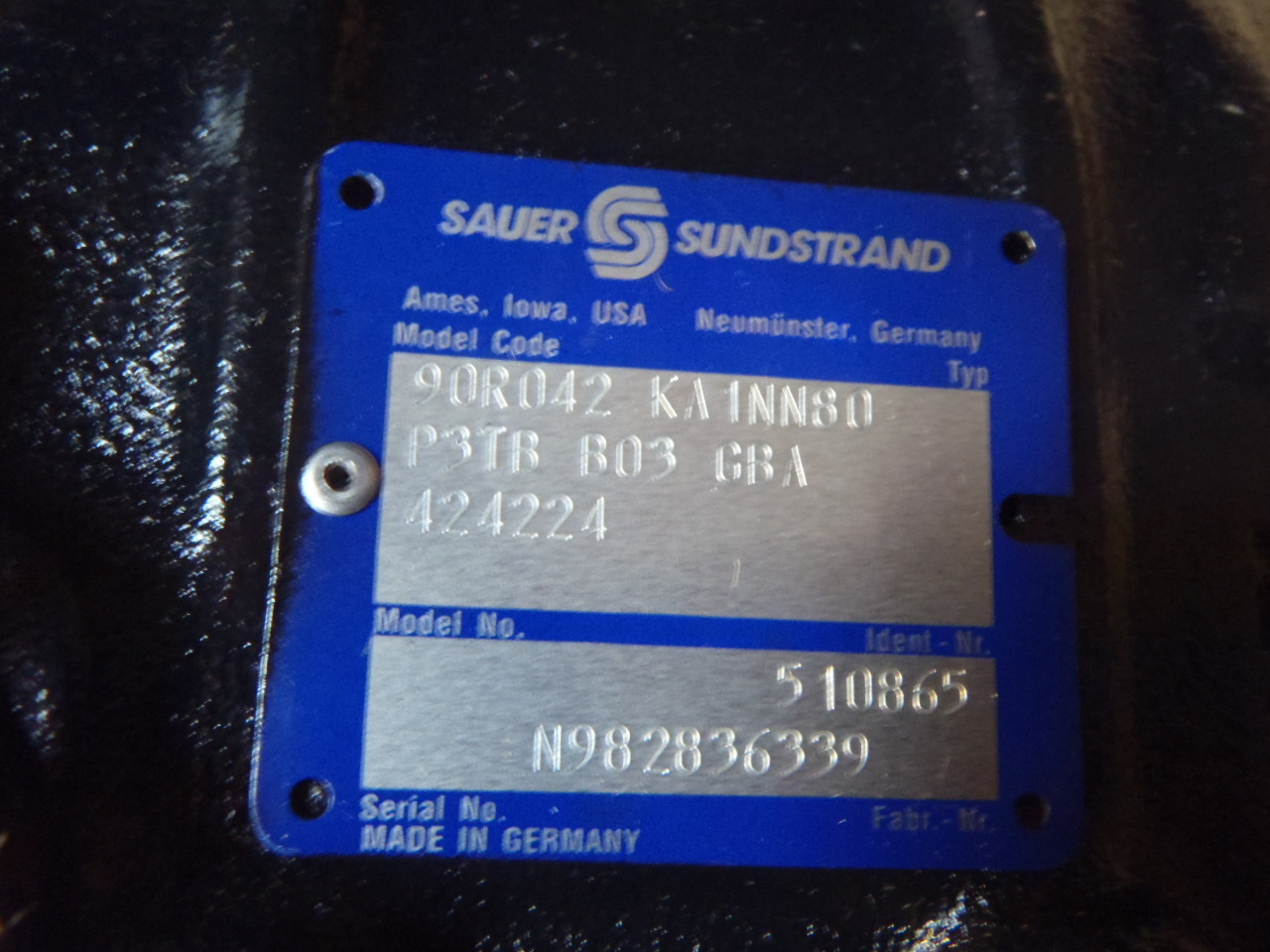 Sauer Sundstrand 90R042 KA1NN80 - - Bomba hidráulica para Maquinaria de construcción: foto 3 Sauer Sundstrand 90R042 KA1NN80 - - Bomba hidráulica para Maquinaria de construcción: foto 3