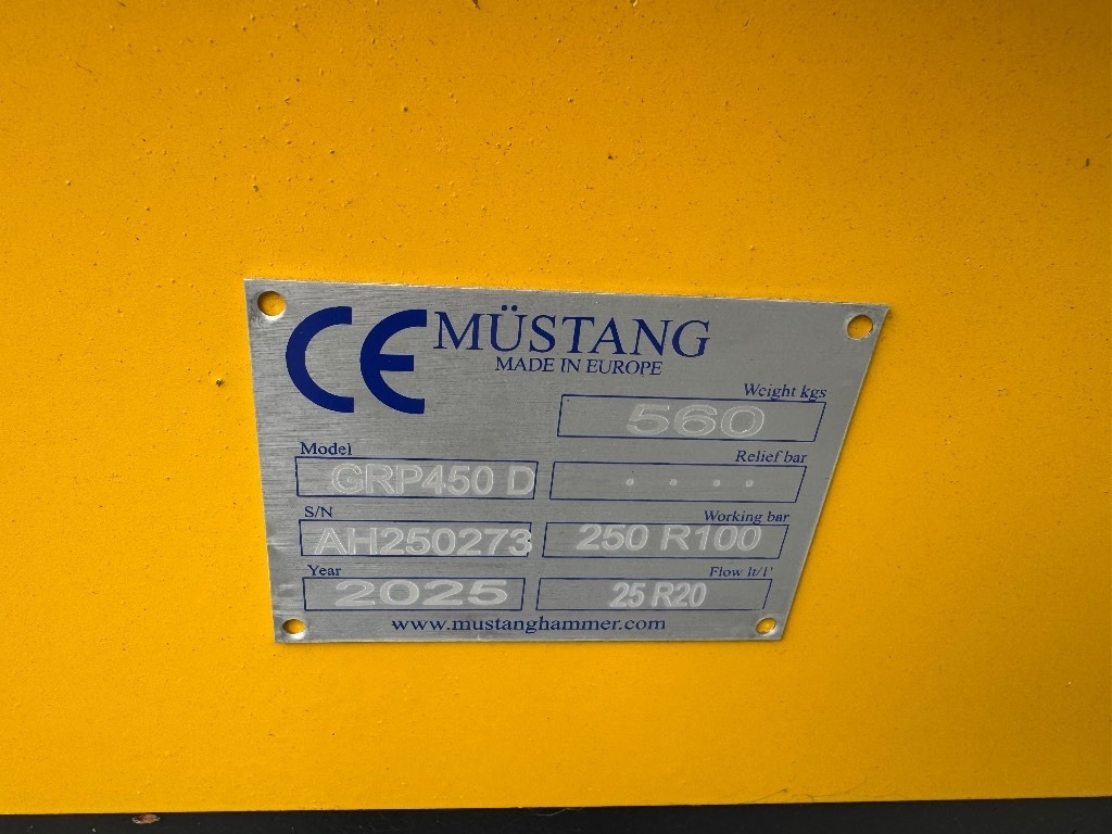 Mustang GRP 450 D - Pinza de manipulación para Maquinaria de construcción: foto 2 Mustang GRP 450 D - Pinza de manipulación para Maquinaria de construcción: foto 2