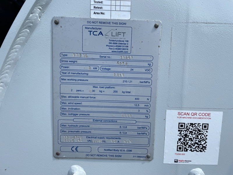 Falcon Spider FS290 - Plataforma telescopica, Plataforma araña: foto 5 Falcon Spider FS290 - Plataforma telescopica, Plataforma araña: foto 5