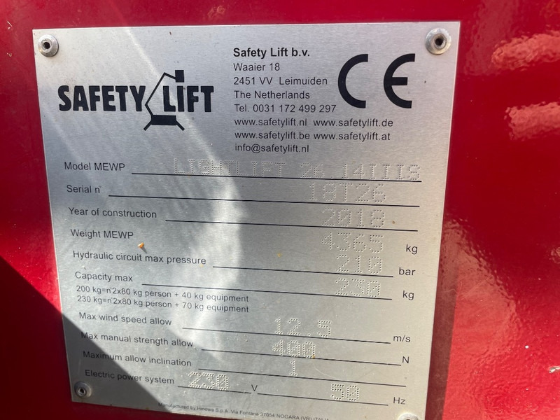 Hinowa Lightlift 26.14 III S - Plataforma articulada: foto 3 Hinowa Lightlift 26.14 III S - Plataforma articulada: foto 3