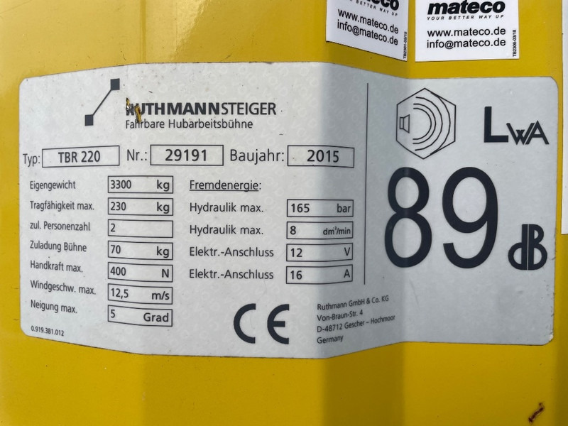 Ruthmann TBR 220 - Camión con plataforma elevadora: foto 3 Ruthmann TBR 220 - Camión con plataforma elevadora: foto 3