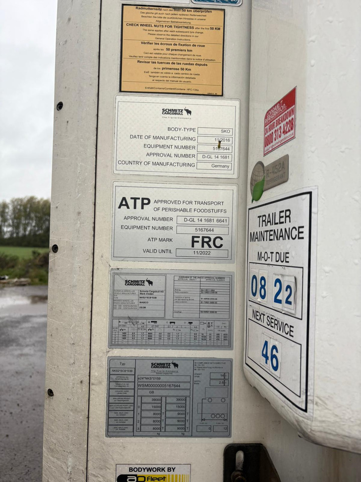 2012 Gray & Adams 10.4m Fridge Trailer – BTK110 - Frigorífico semirremolque: foto 2 2012 Gray & Adams 10.4m Fridge Trailer – BTK110 - Frigorífico semirremolque: foto 2