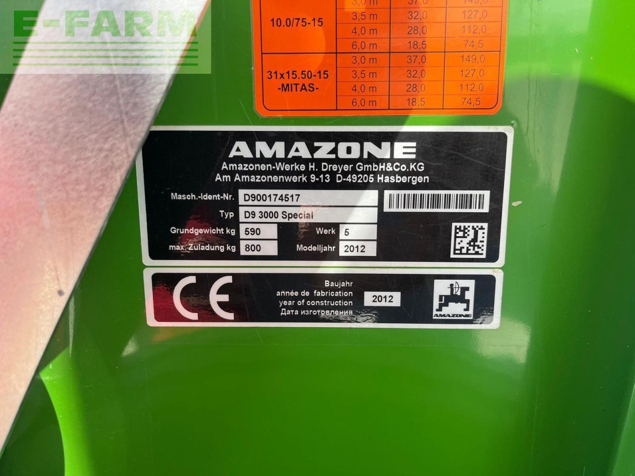 Amazone d 9 / 3000 special - Sembradora: foto 1 Amazone d 9 / 3000 special - Sembradora: foto 1