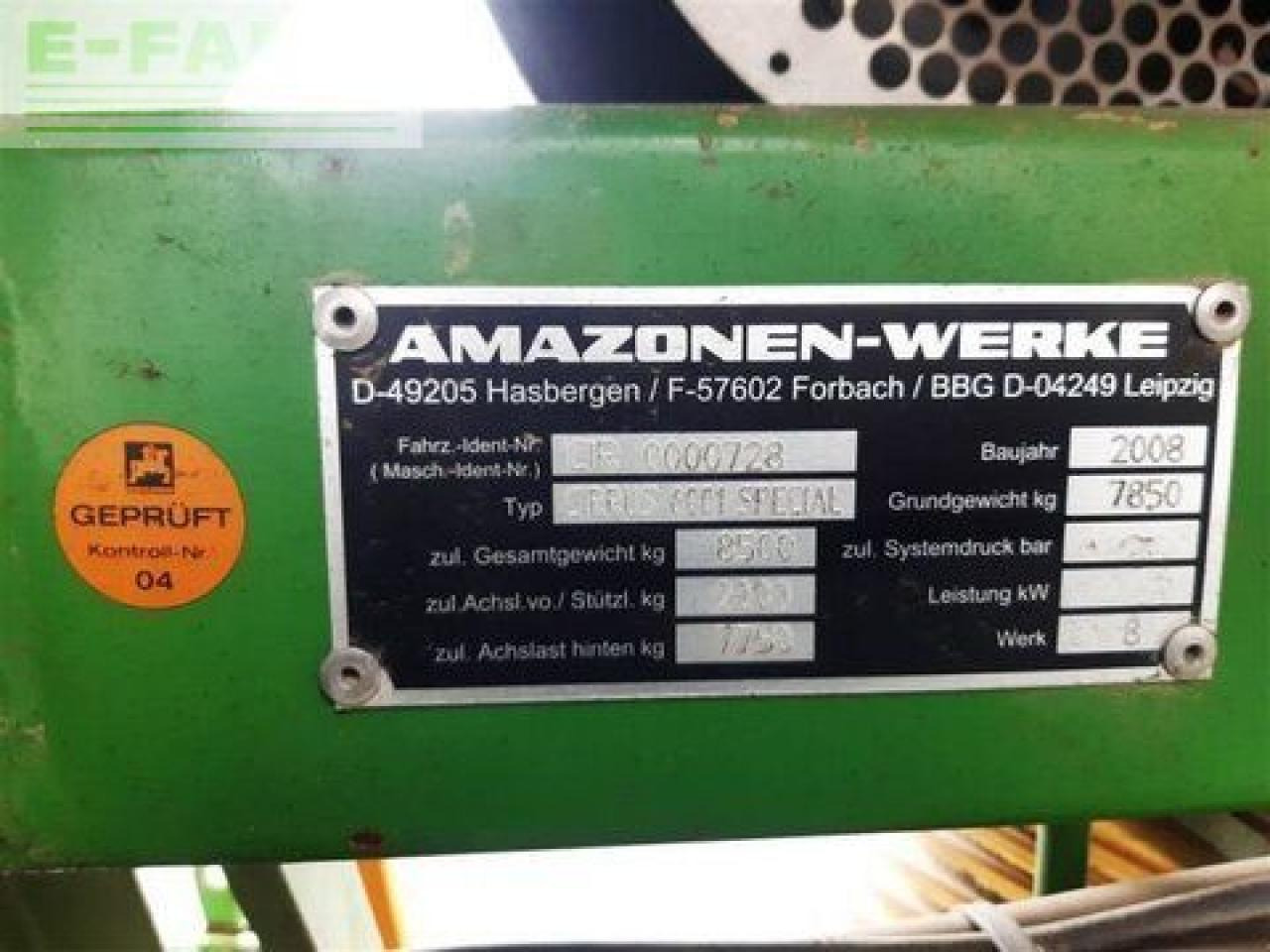 Sembradora Amazone gebr. sämaschine cirrus 6001: foto 25
