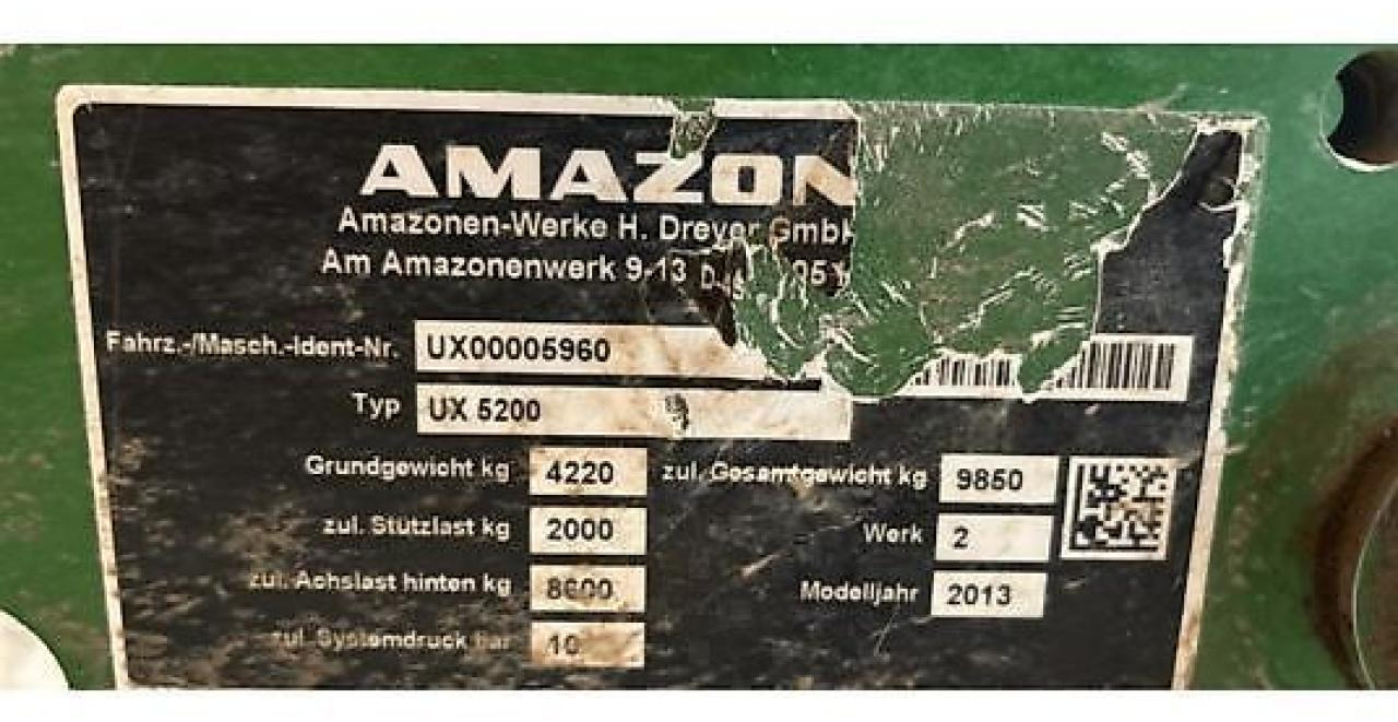 Amazone ux5200 - Pulverizador arrastrado: foto 4 Amazone ux5200 - Pulverizador arrastrado: foto 4