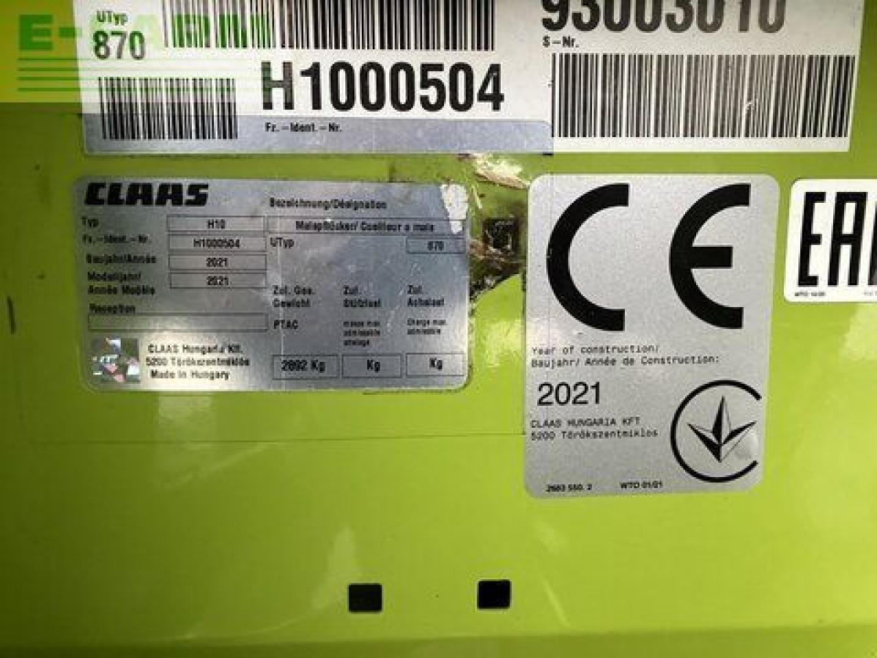 Accesorios para cosechadoras de forraje CLAAS corio 870 fc conspeed: foto 15