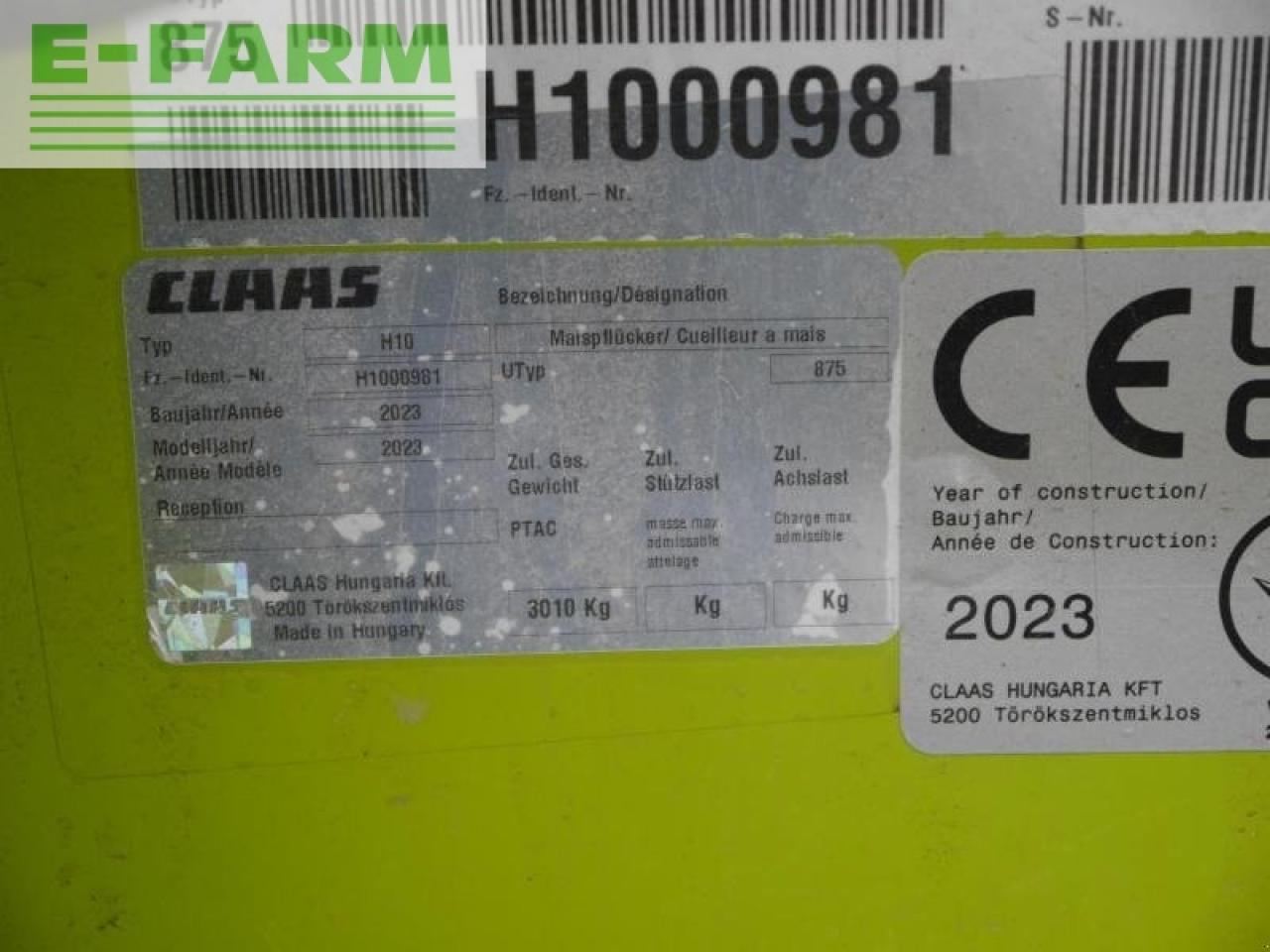 CLAAS corio 875 fc conspeed - Cabezal de maíz: foto 5 CLAAS corio 875 fc conspeed - Cabezal de maíz: foto 5
