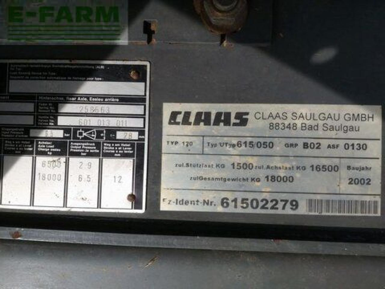 CLAAS quantum 5500 p - Remolque volquete agrícola: foto 3 CLAAS quantum 5500 p - Remolque volquete agrícola: foto 3