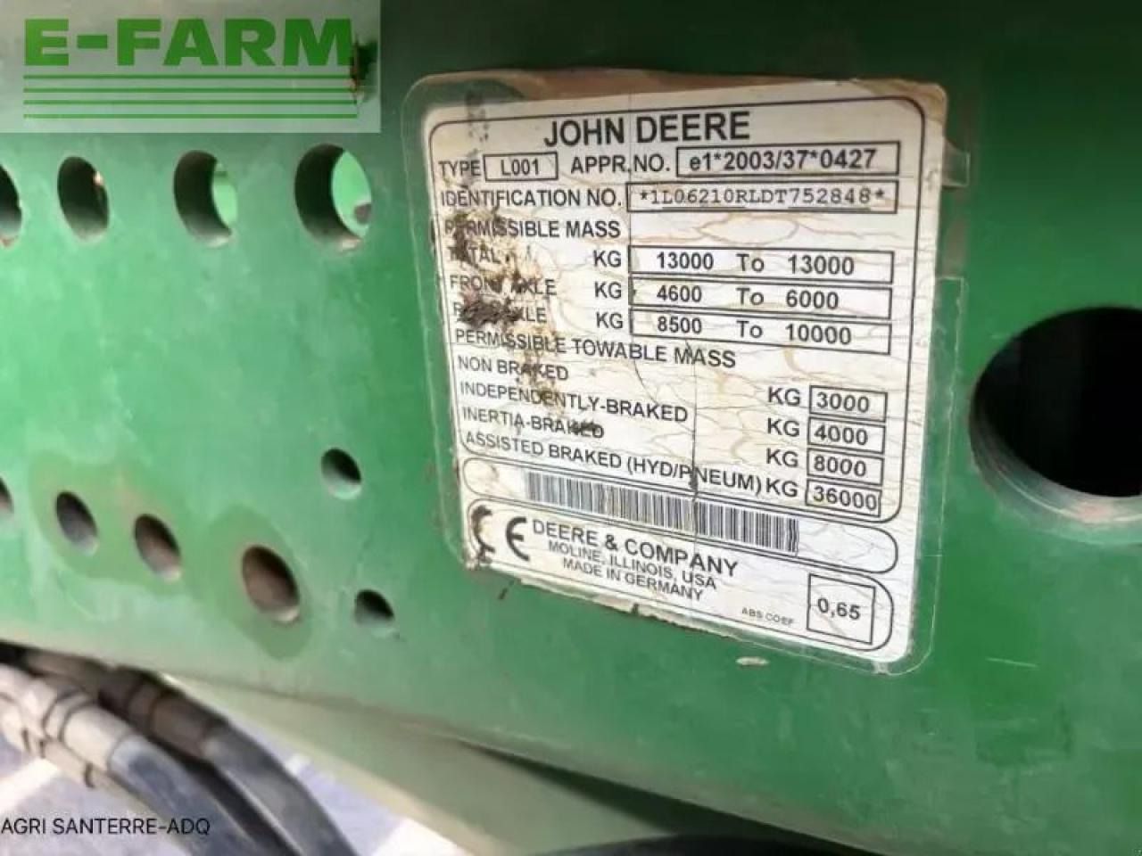 John Deere 6210 r - Tractor: foto 3 John Deere 6210 r - Tractor: foto 3