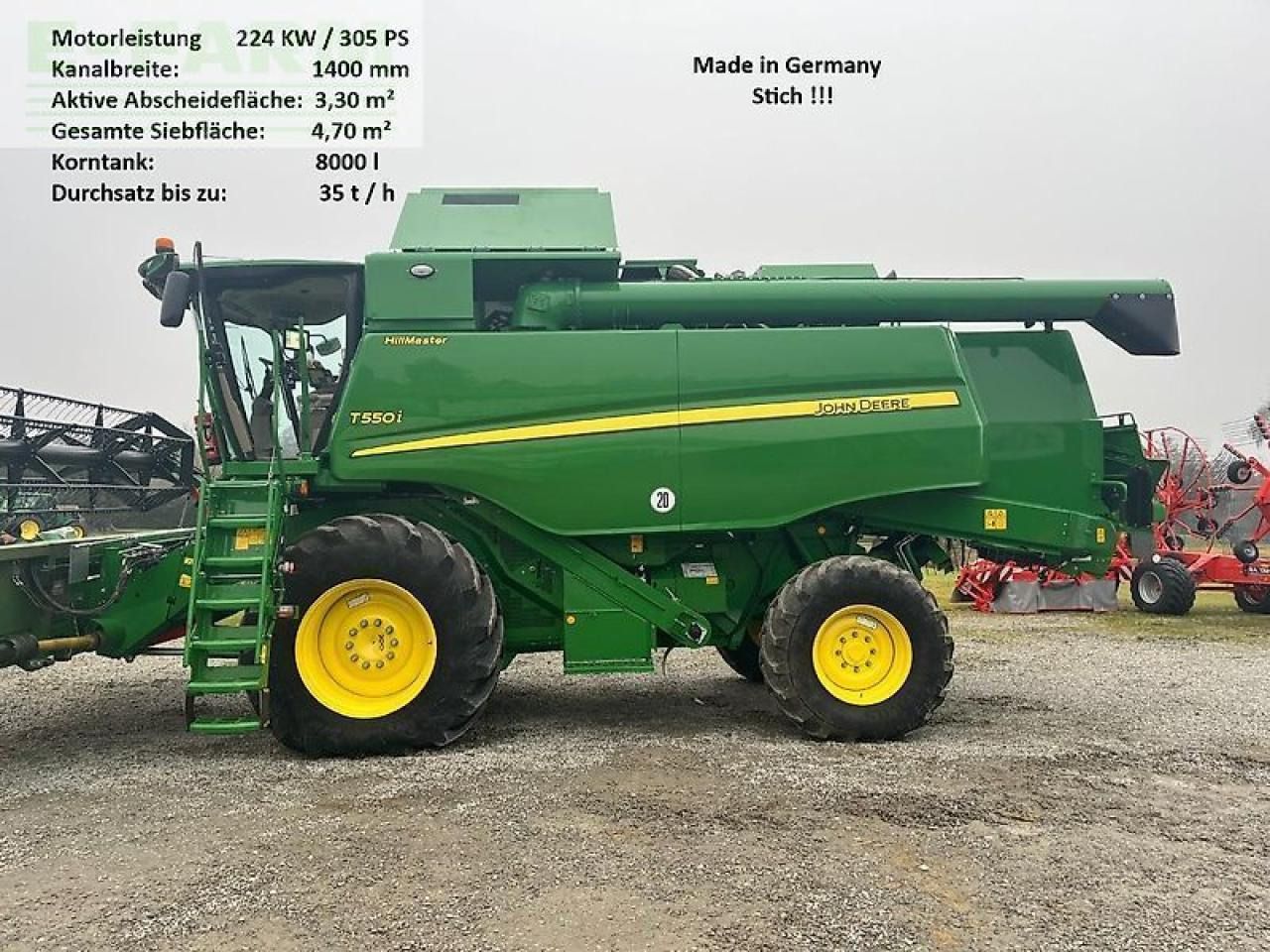 John Deere t550i hillmaster mit sw 618 und ssw zürn - Cosechadora de granos: foto 1 John Deere t550i hillmaster mit sw 618 und ssw zürn - Cosechadora de granos: foto 1