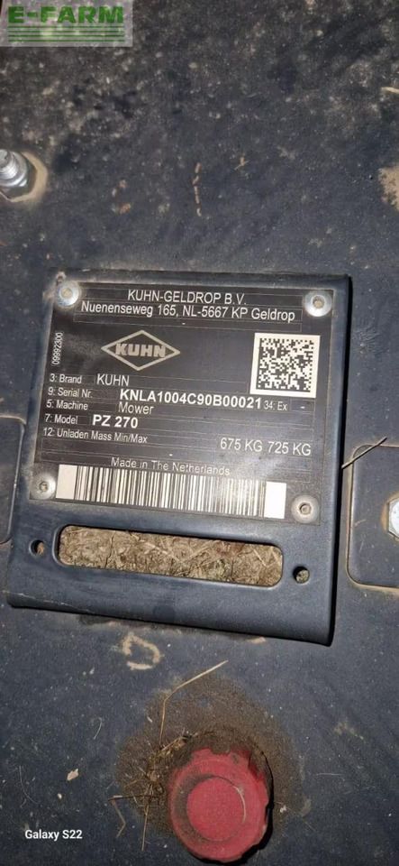 Kuhn Kuhn PZ 270 - Segadora: foto 2 Kuhn Kuhn PZ 270 - Segadora: foto 2