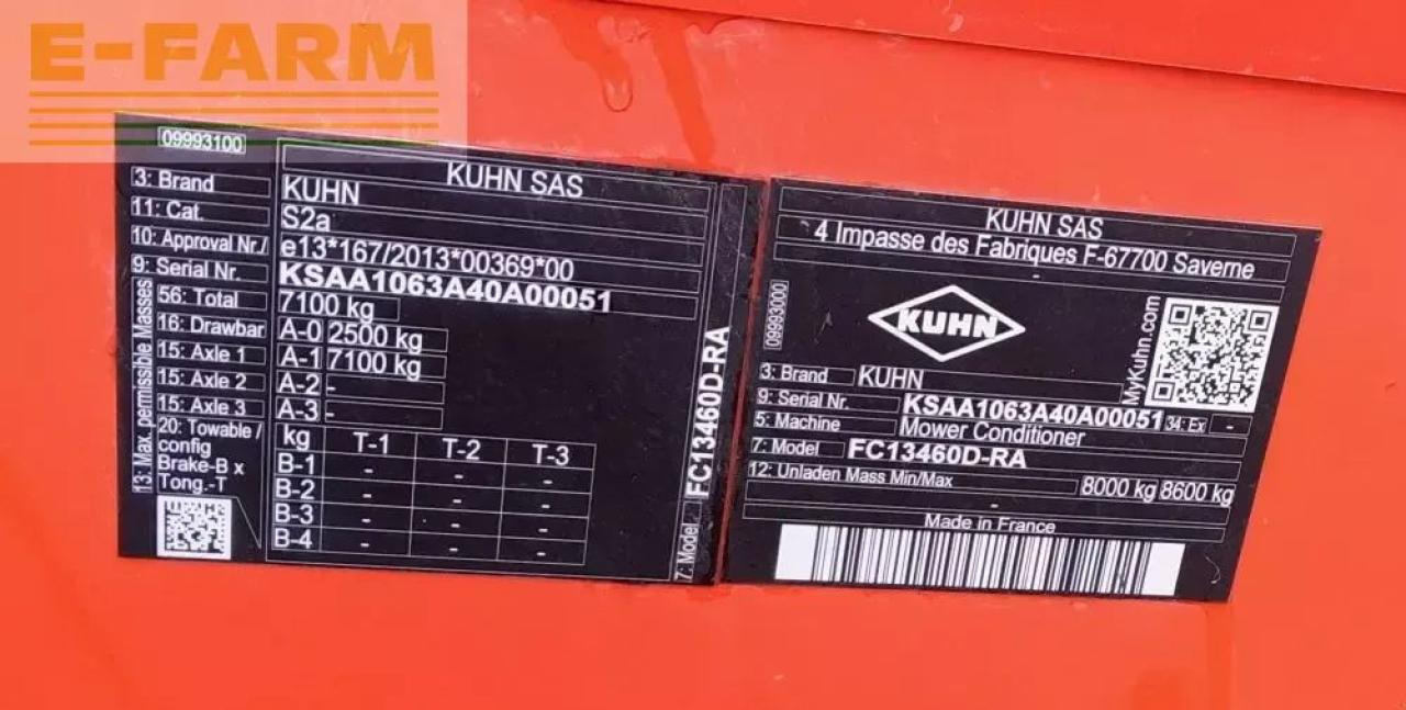 Segadora Kuhn fc 13460 ra: foto 7 Segadora Kuhn fc 13460 ra: foto 7