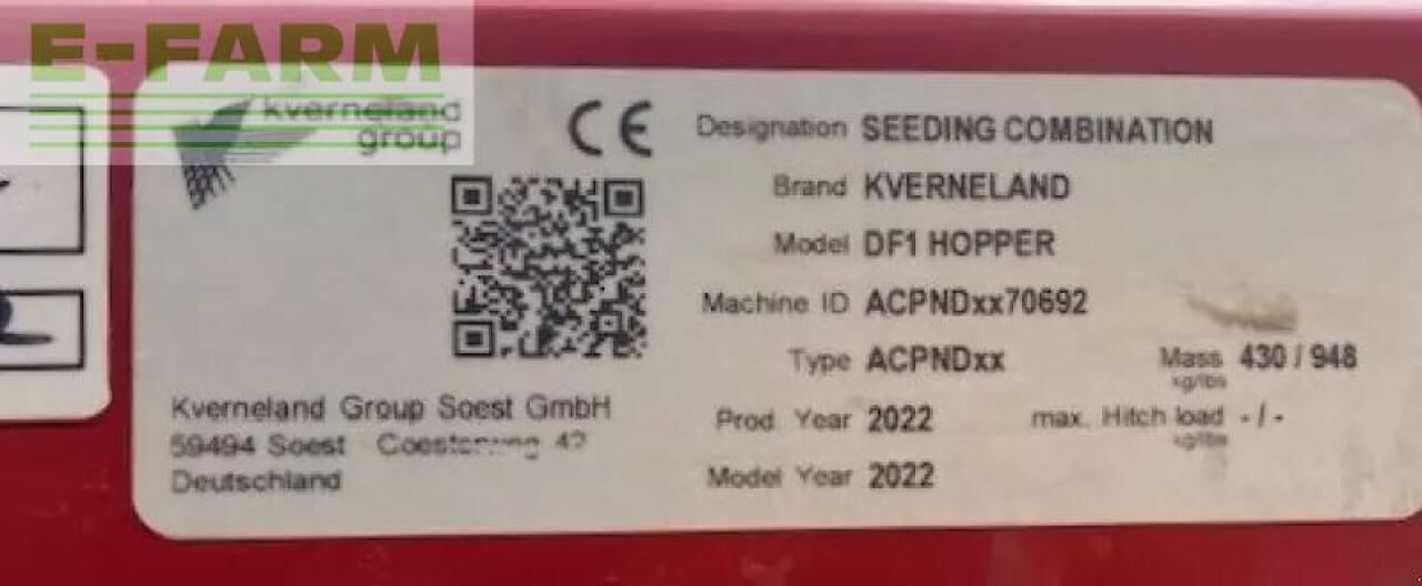 Kverneland df-1 gødningsmaskine - Esparcidor de fertilizantes: foto 4 Kverneland df-1 gødningsmaskine - Esparcidor de fertilizantes: foto 4