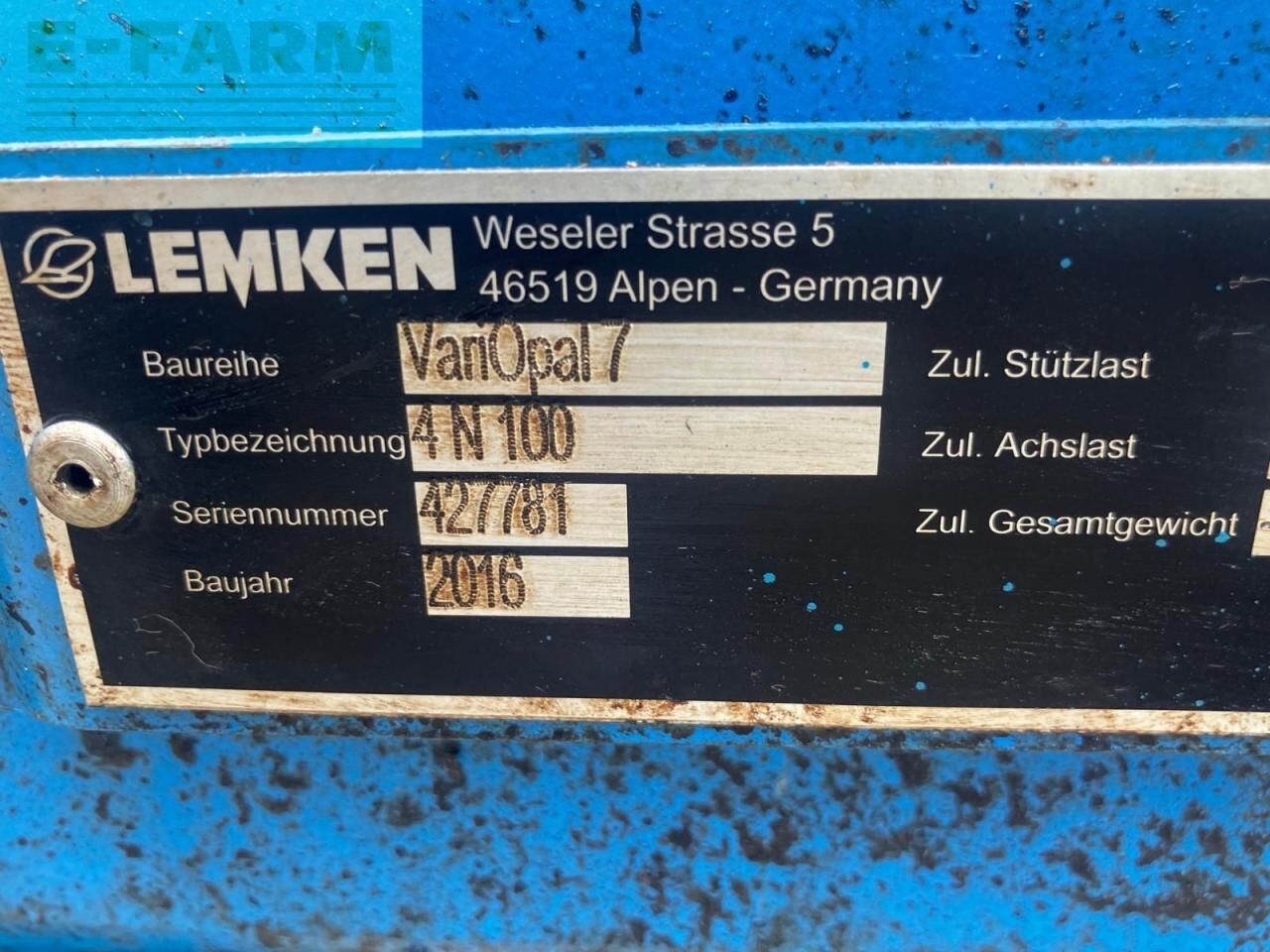 Lemken vari opal 7 4 n 100 - Arado: foto 5 Lemken vari opal 7 4 n 100 - Arado: foto 5