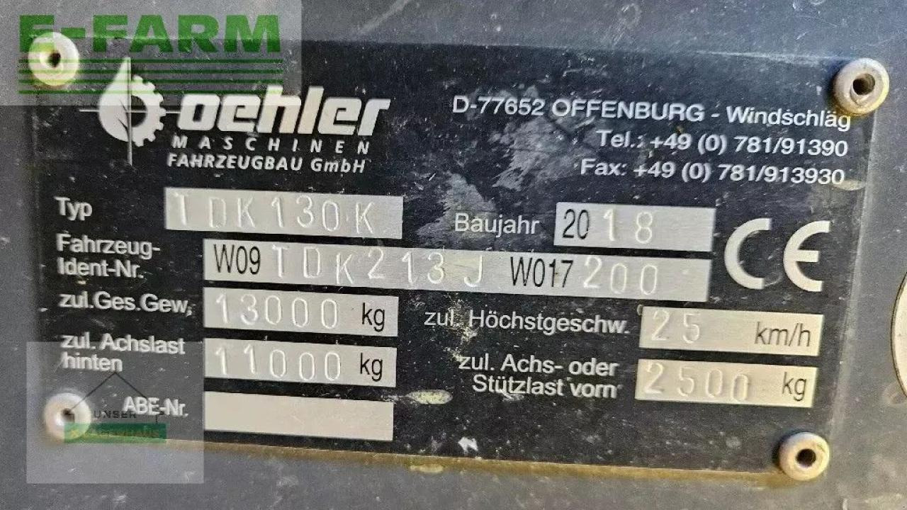 Oehler tdk 130 - Remolque volquete agrícola: foto 5 Oehler tdk 130 - Remolque volquete agrícola: foto 5