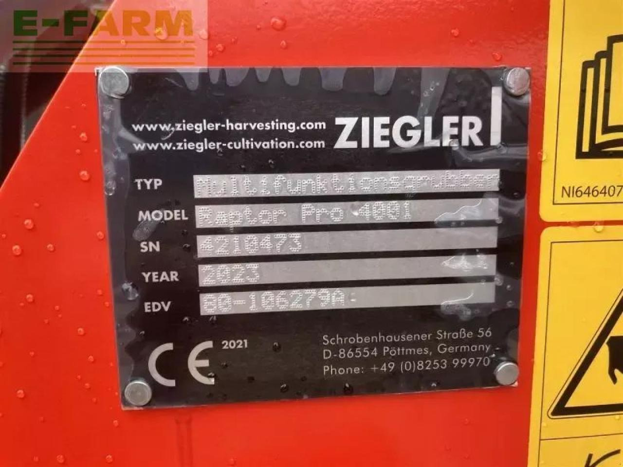 Ziegler raptor pro 4001 - Rastras: foto 5 Ziegler raptor pro 4001 - Rastras: foto 5