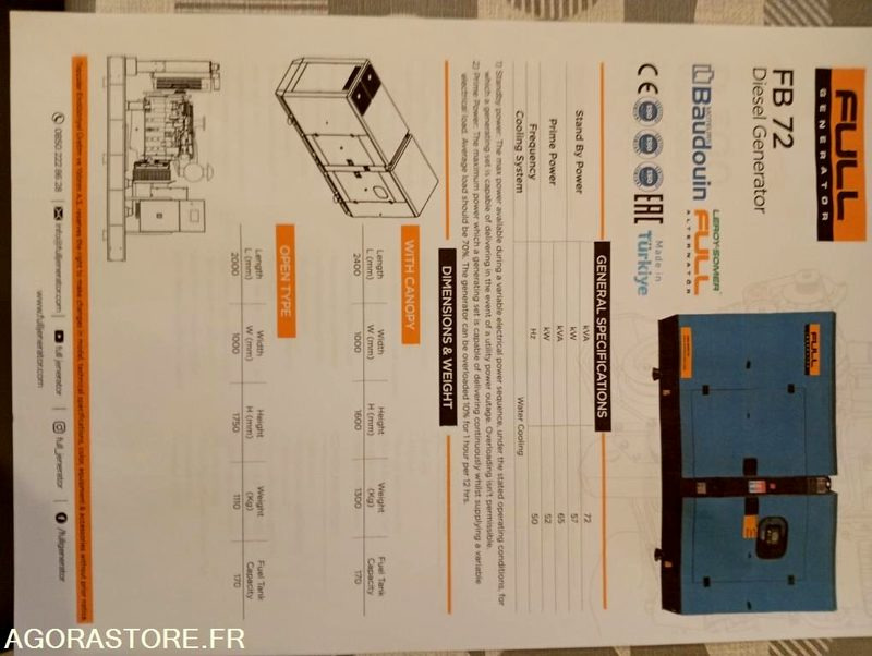 GROUPE ELECTROGENE 70 KVA - Generador industriale: foto 5 GROUPE ELECTROGENE 70 KVA - Generador industriale: foto 5