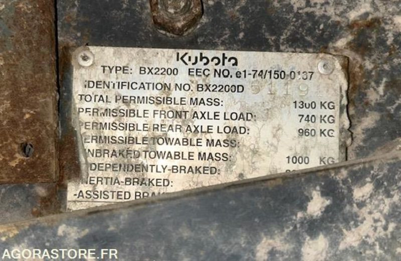 Kubota 4W - AR-041-BV - 4126 HEURES - Tractor: foto 3 Kubota 4W - AR-041-BV - 4126 HEURES - Tractor: foto 3
