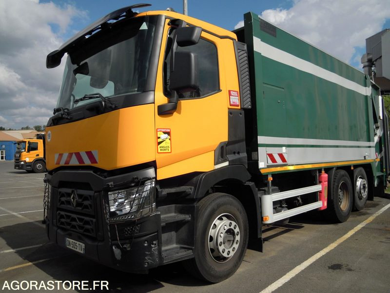 Renault 6x2 Gamme C équipé d'une benne OM SEMAT Série 14000 - Camión de basura: foto 2 Renault 6x2 Gamme C équipé d'une benne OM SEMAT Série 14000 - Camión de basura: foto 2