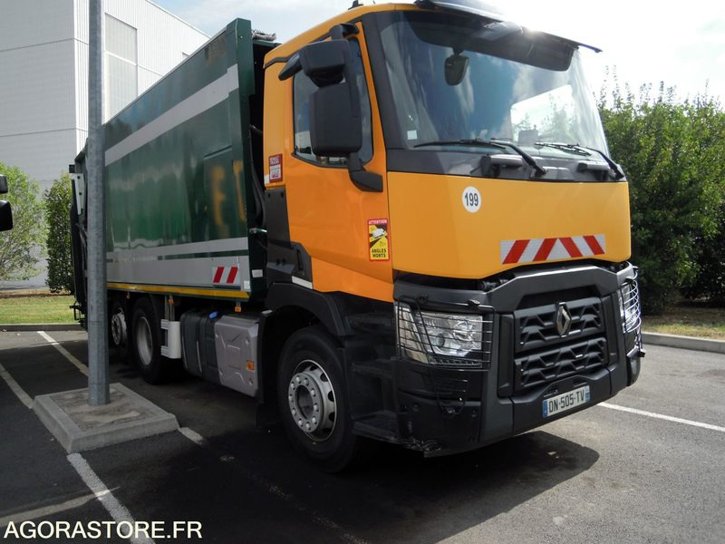 Renault 6x2 Gamme C équipé d'une benne OM SEMAT Série 14000 - Camión de basura: foto 1 Renault 6x2 Gamme C équipé d'une benne OM SEMAT Série 14000 - Camión de basura: foto 1