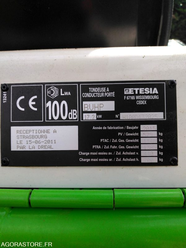 Tondeuse Etésia Autoportée BVHP 100 - Cortacésped: foto 4 Tondeuse Etésia Autoportée BVHP 100 - Cortacésped: foto 4