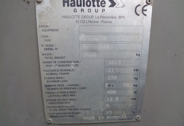 Haulotte HA120 - Plataforma articulada: foto 3 Haulotte HA120 - Plataforma articulada: foto 3
