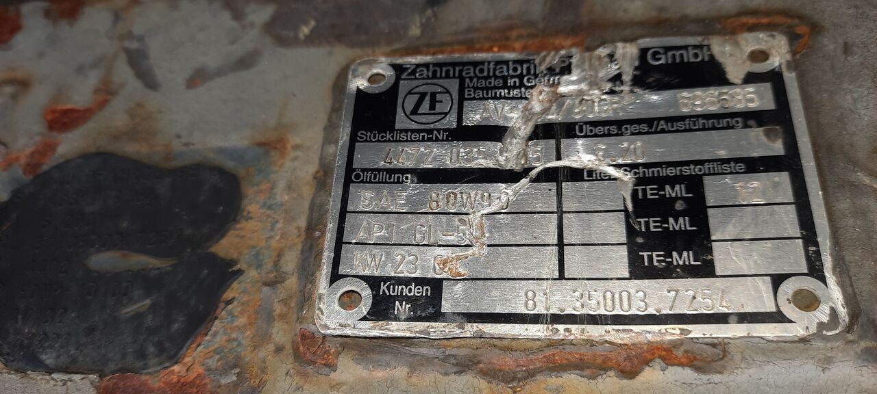 ZF Eaton Neoplan 660.4.22 Mersedes 407. Citara-2.84 DAF-1339G.2.93 Scania - Eje posterior para Autobús: foto 3 ZF Eaton Neoplan 660.4.22 Mersedes 407. Citara-2.84 DAF-1339G.2.93 Scania - Eje posterior para Autobús: foto 3
