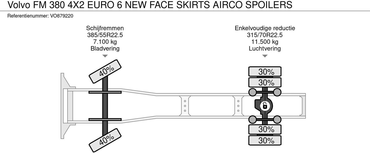 Cabeza tractora Volvo FM 380 4X2 EURO 6 NEW FACE SKIRTS AIRCO SPOILERS: foto 15