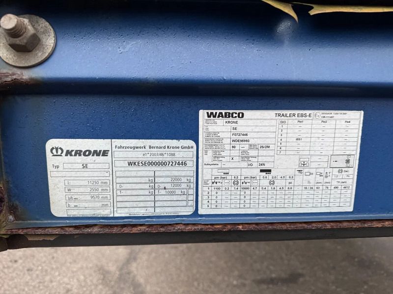 Krone SE 1 AXLE CITY BÄR LOAD LIFT STEERING AXLE - Semirremolque lona: foto 5 Krone SE 1 AXLE CITY BÄR LOAD LIFT STEERING AXLE - Semirremolque lona: foto 5