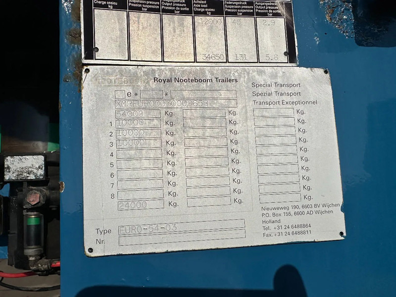 Góndola rebajadas semirremolque Nooteboom EURO 54-03 3 AXLE STEERING, EXTENDABLE: foto 10
