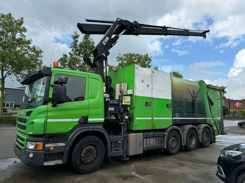 Scania P360 8X2 - HIAB 211BW-3 + FAUN VARIOPRESS - ONLY - Camión de basura: foto 1 Scania P360 8X2 - HIAB 211BW-3 + FAUN VARIOPRESS - ONLY - Camión de basura: foto 1