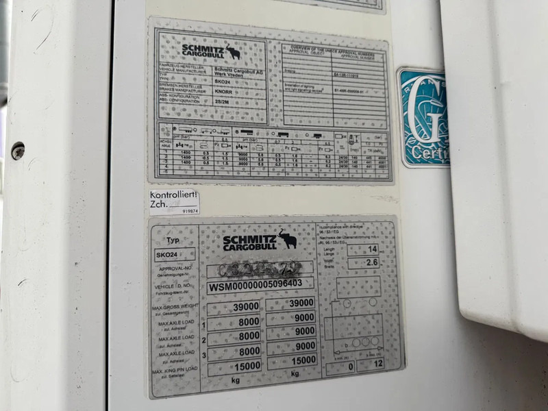 Schmitz Cargobull Schmitz Cargobull PRICES FROM €6950 TO €8950,- 40 X CARRIER 1850 MT D/E SAF AXELS - Frigorífico semirremolque: foto 2 Schmitz Cargobull Schmitz Cargobull PRICES FROM €6950 TO €8950,- 40 X CARRIER 1850 MT D/E SAF AXELS - Frigorífico semirremolque: foto 2